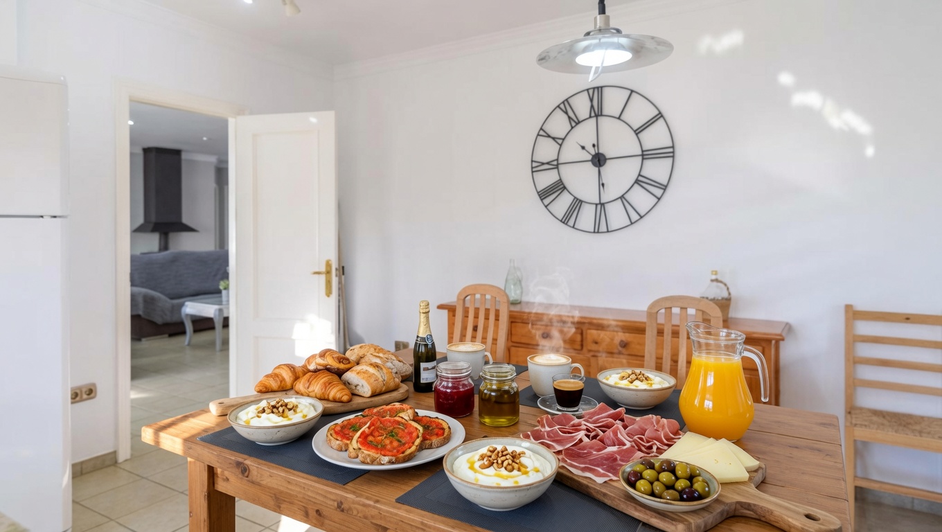 Cocina Casa Layda con desayuno